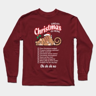 Christmas To Do List - Christmas Cat Long Sleeve T-Shirt